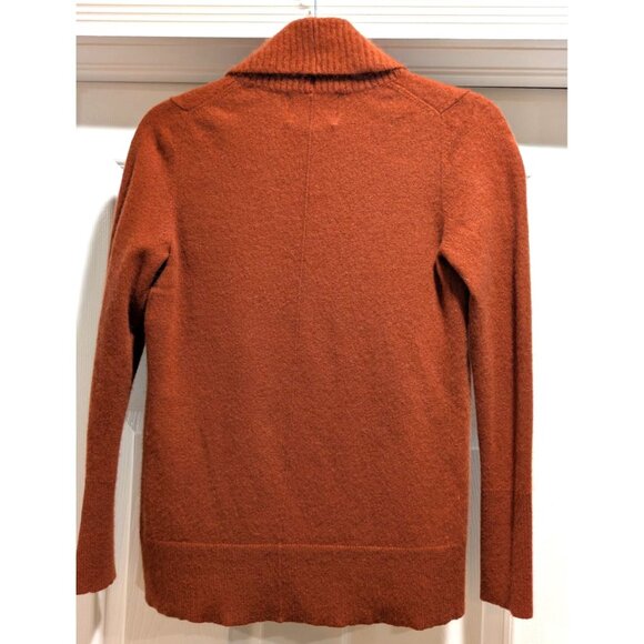 Banana Republic Women 100% Cashmere Shawl Collar Cardigan Medium Showgirl Orange - Picture 9 of 11